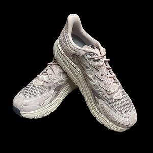 Hoka One One U Clifton LS Sneakers Womens 13 Mens 12 Cosmic Pearl Pink Suede